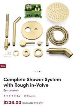 Complete w/rough in - Shower System & Tub Spout & Handheld Shower & 8” Shower Head