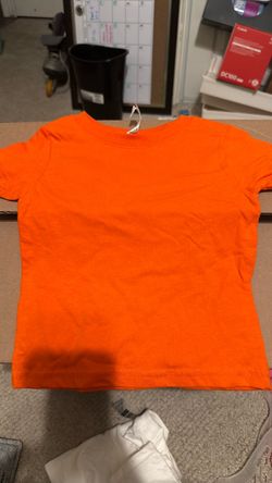 Orange Crew Neck T-Shirt Halloween blank