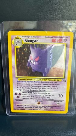 1999 Wizards of the Coast Pokémon TCG Fossil Set Gengar Holo (#5/62).