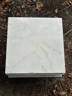 12x12 White Marble Pattern Ceramic Tiles