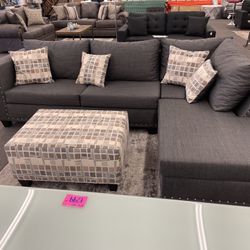 Nice Sectional w/ ottoman $875(only 1 Left)😍😮Financing Available 