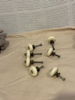Vintage porcelain & brass centered