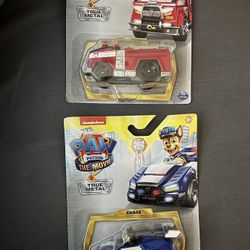 Paw Patrol the Movie True Metal Vehicle Set (Chase, Marshall)