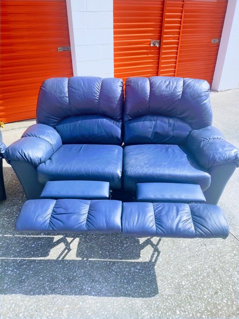 Leather Loveseat Recliner 