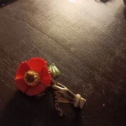 Faux Flower Brooch