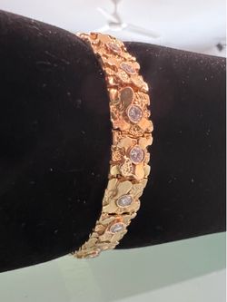 💎 14KT Yellow Gold 34.2g Men’s 3.50ct Men’s Diamond 8” Bracelet