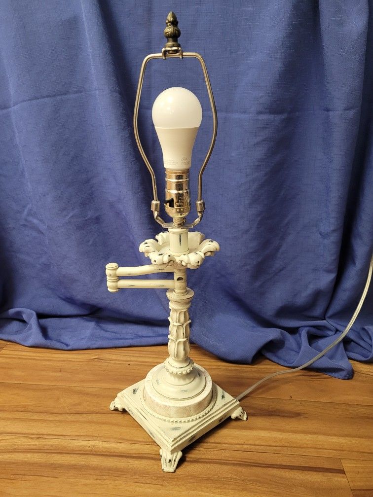 Creamish desk Table lamp with Adjustable Swing Arm