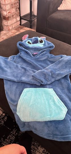 Stitch Plush Hoodie Blanket Sweatshirt