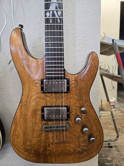 Schecter Lady Luck Electric Guitar Natural Wood Carved Body