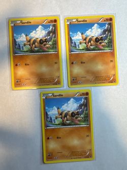 Sandile Pokémon Card 60/98 x3