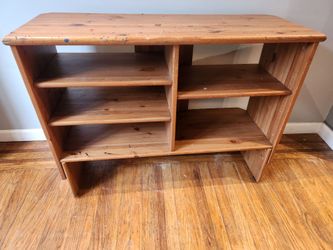 All wood storage shelf home organizer or desk