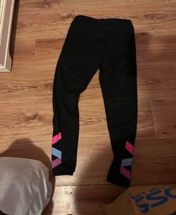 Black Leggings with Colorful Chevron Detail