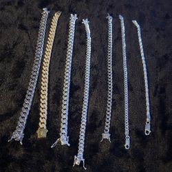 7 Silver Bracelets