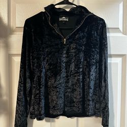 Sno skins crushed velvet zip up