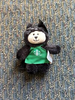 Starbucks Halloween Barista Black Cat Keychain