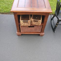 End Table With Baskets