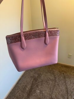 Kate spade pink sparkly tote purse
