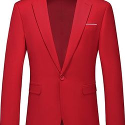 Men's Casual Slim Fit Suit Blazer Jacket One Button Lightweight Sport Coats Formal Dress Daily Business Suit Jacket

