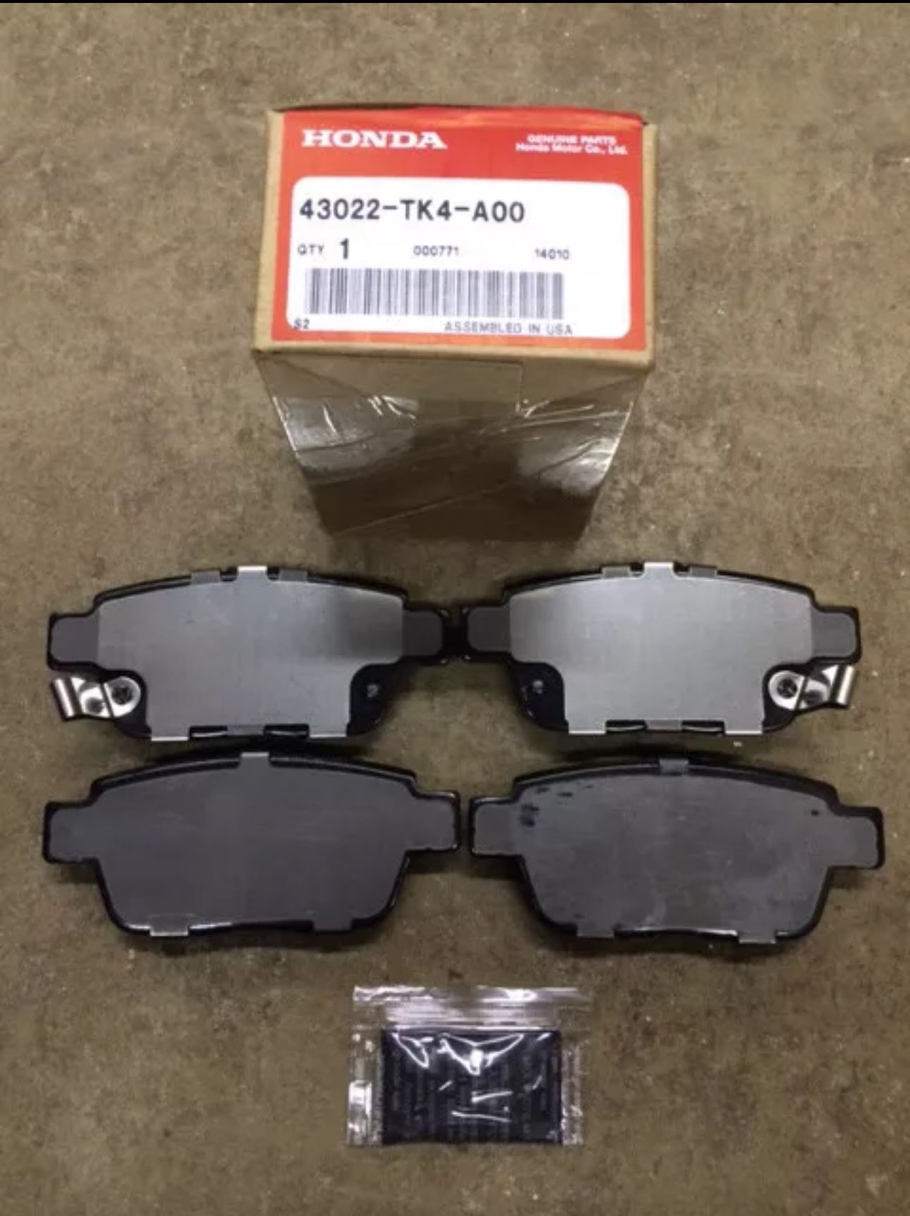 Honda Break Pads Genuine OEM Part# 43022-TK4-A01