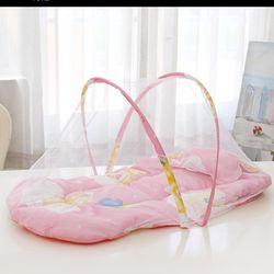 Baby Girl Portable Pink Mosquito Net Bed Foldable Beach Park Tent Travel