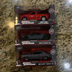 Fast and the furious toy cars