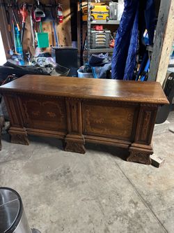 Antique Italian inlaid trunk