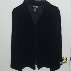 Blk. Velvet LT. WEIGHT Jacket - XL