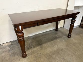 ASHLEY Mahogany Finish Large Provincial Style Office Desk with Drawer