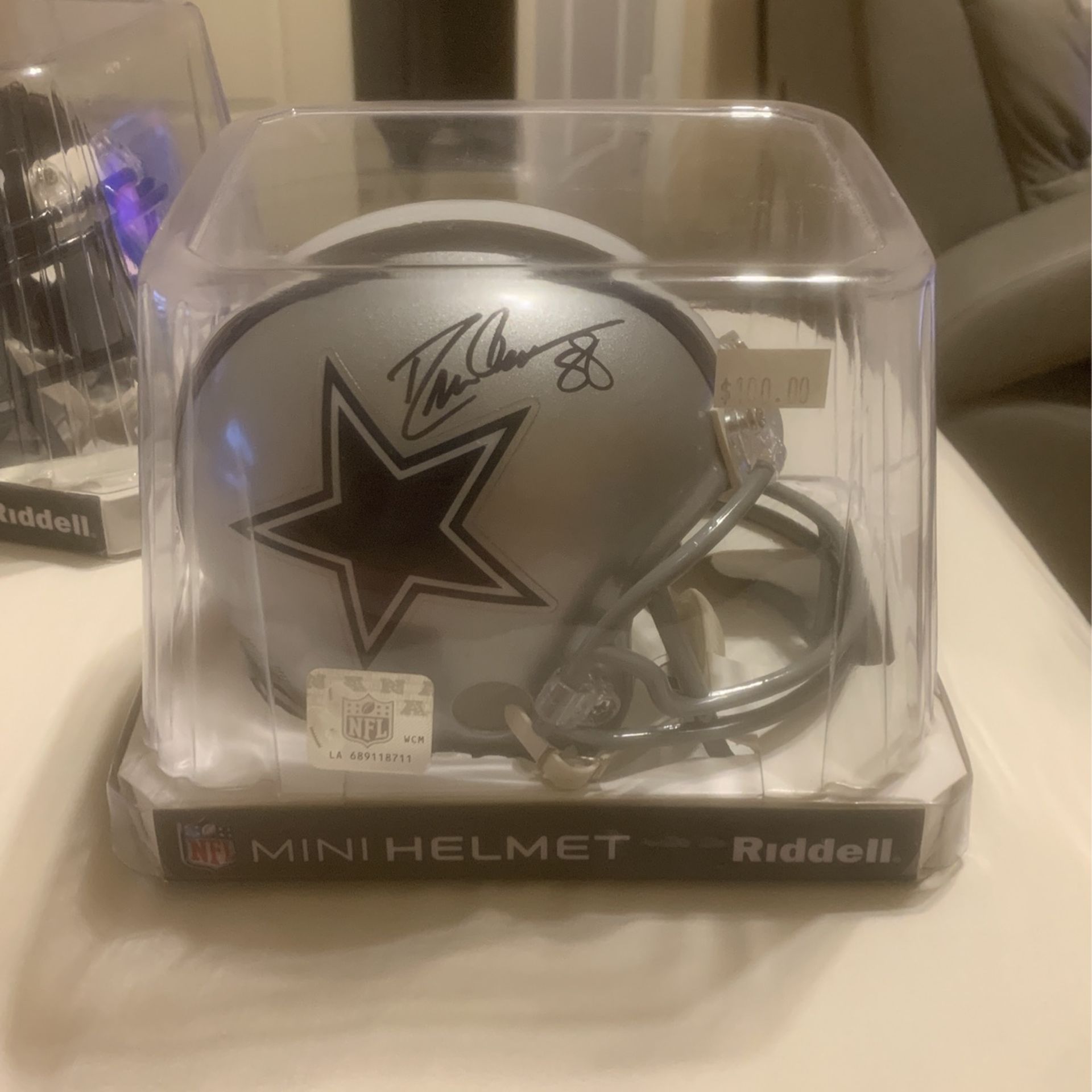 Drew Pearson Signed Mini Helmet JSA authentic 