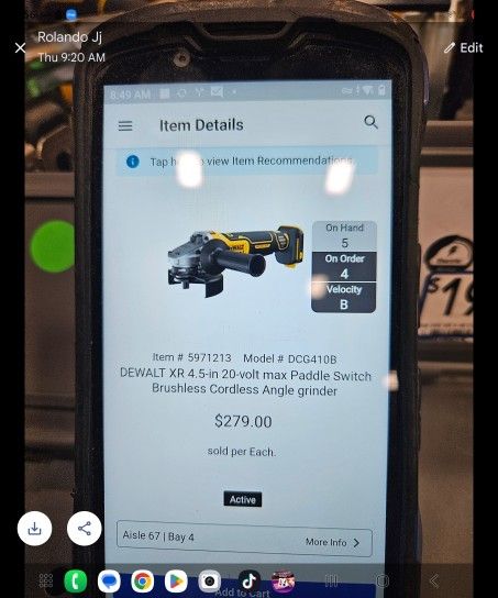 20 Volt Grinder Dewalt