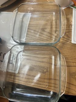 2 Square glass bake wear