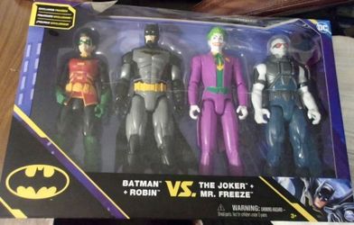 DC COMICS~BATMAN & ROBIN VS. THE JOKER & MR. FREEZE~2022 NEW 12" ACTION FIGURES