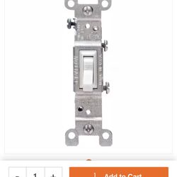 15 Amp Single-Pole Switch, White (10-Pack)