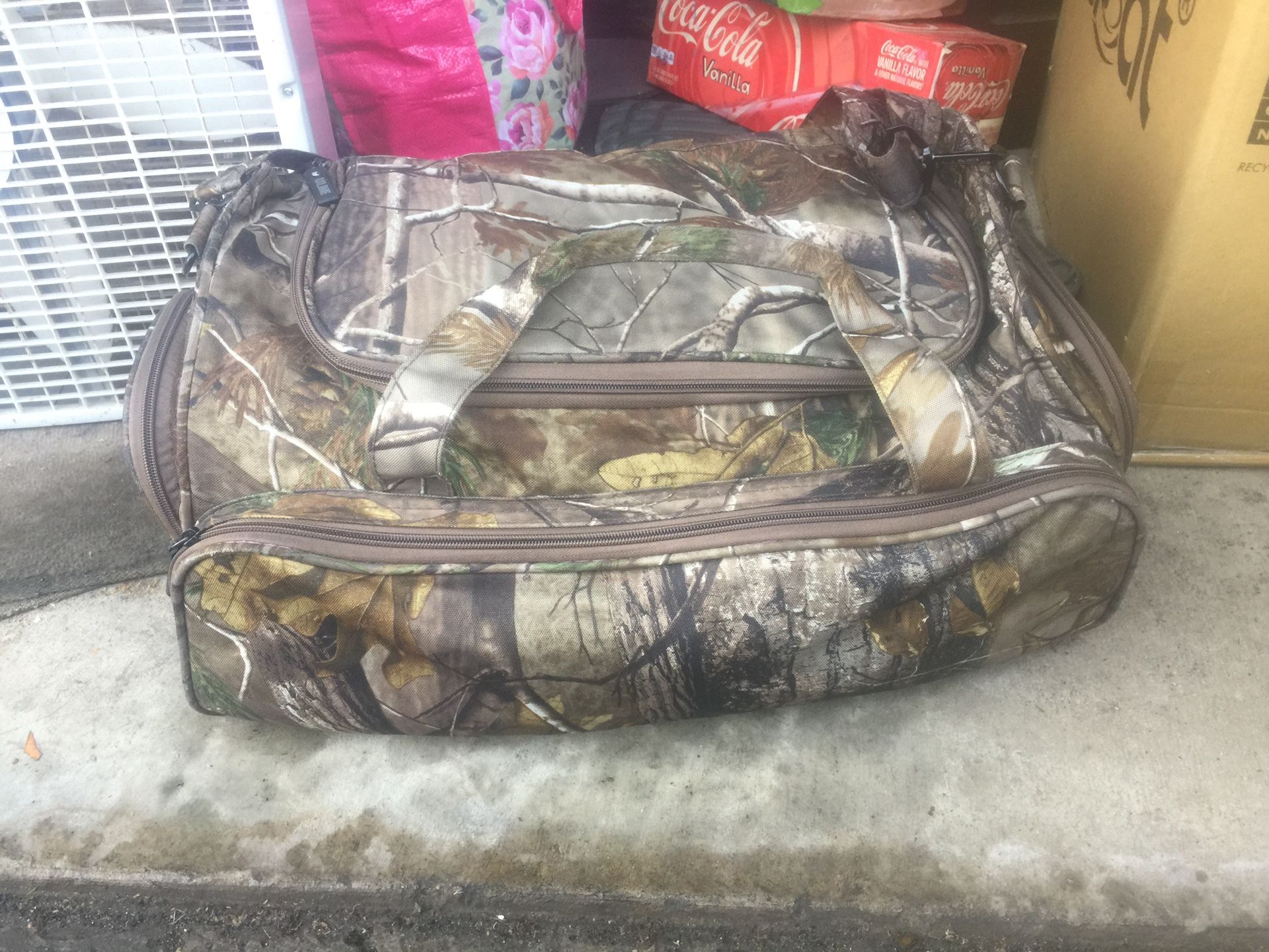 Camouflage duffel bag baggage