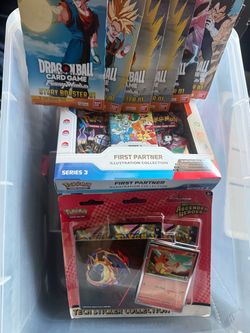 Pokemon Ascended , Dragon Ball Z Story booster 01, First Partner Series 3 , Prismatic Evolutions BB