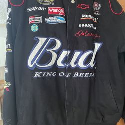 Vintage Budweiser King of Beers NASCAR Racing Jacket. Size M