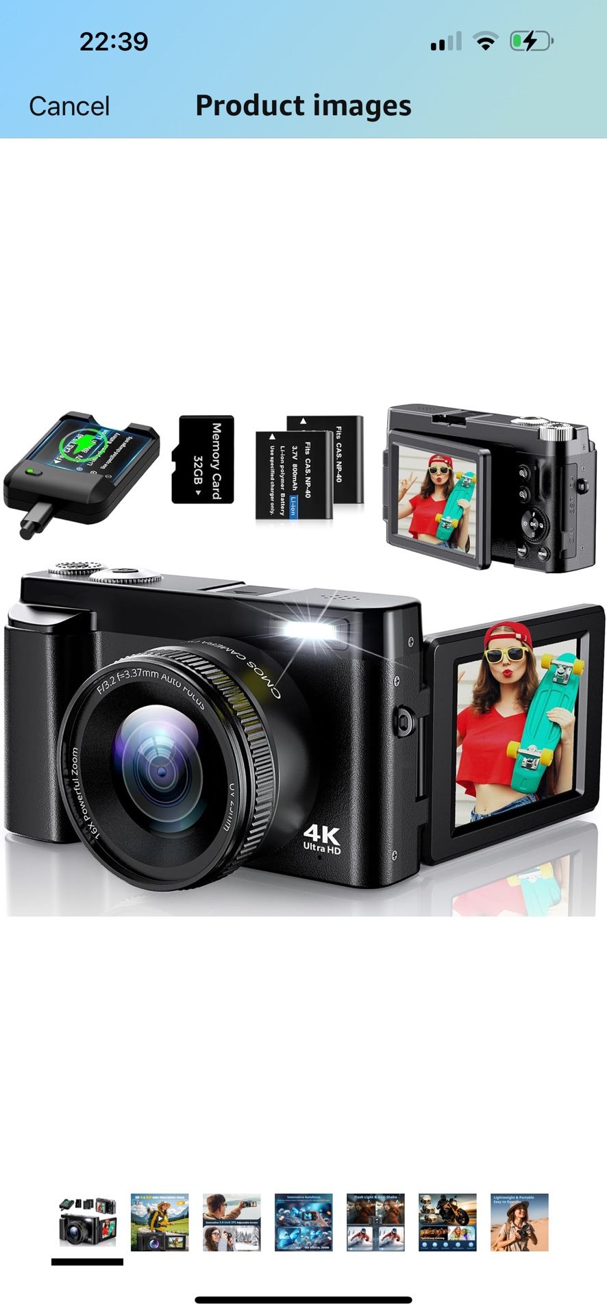 Brand New 4K Digital Camera for Photography, UHD Autofocus 48MP