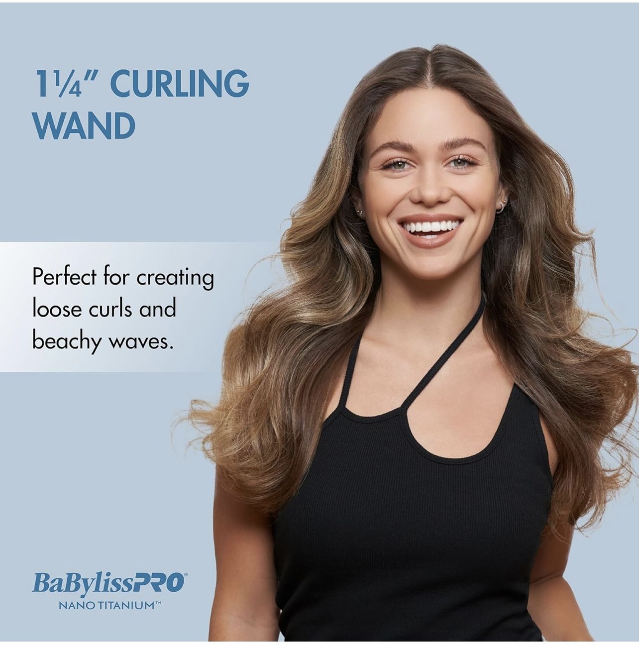 BaBylissPRO Nano Titanium Professional Curling Wand For All Hair