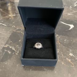 Black & White Square Diamond Ring