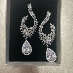 Silver Fashion Earrings CZ