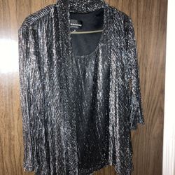 Black And Silver One Piece Top 