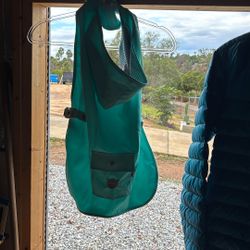 TEAL DOG RAINCOAT M/L