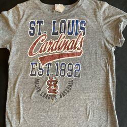 ST LOUIS CARDINALS T-SHIRT WOMEN’S L, CREW NECK CAMPUS LIFESTYLE