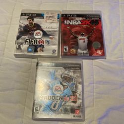 PS3 Games/collecters Games. Madden13,NBA2k14 And FIFA 14