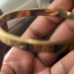 Fendi signature gold bracelet