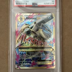 Pokemon M Blastoise EX XY Evolutions Full Art #102 PSA 10 Gem Mint