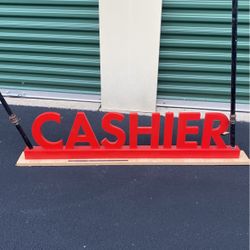 Cashier Sign 