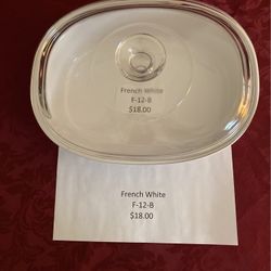 French White Corning Ware 1.8 Liter