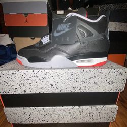 Air Jordan 4 Black/Fire Red-Cement Grey Size 11 DS And A Size 10.5 DS NEW read the description below