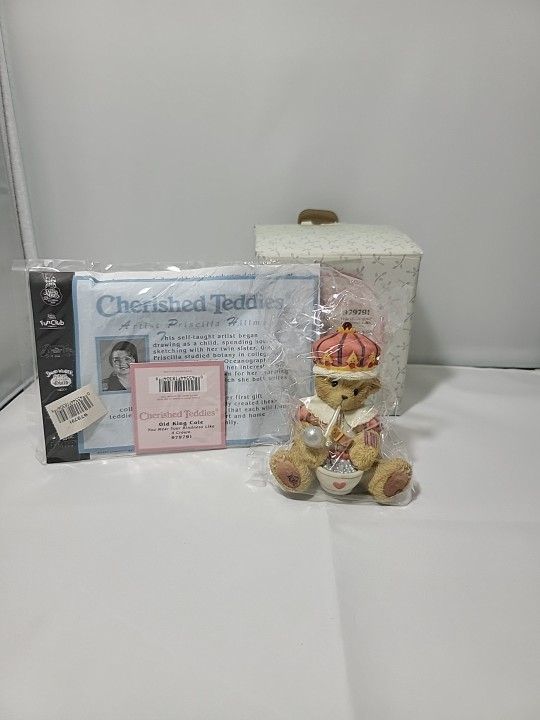 Cherished Teddies "Old King Cole" 2001 Vintage  NIB (RX)